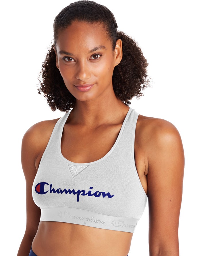 Champion The Authentic Script Logo Sport Bh Dames - Wit - Belgie 9586QZKJD